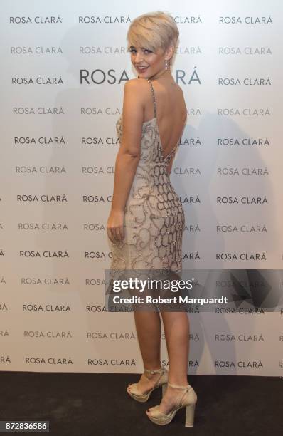 Laura Escanes inaugurates the new Rosa Clara store on November 9, 2017 in Girona, Spain.