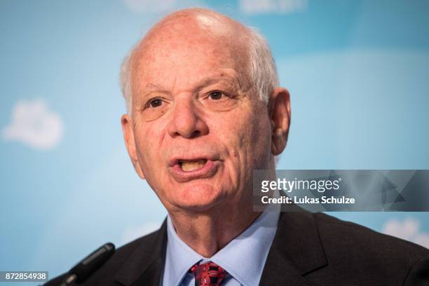 Senator Ben Cardin joins a press conference during the COP 23 United Nations Climate Change Conference on November 11, 2017 in Bonn, Germany. A...