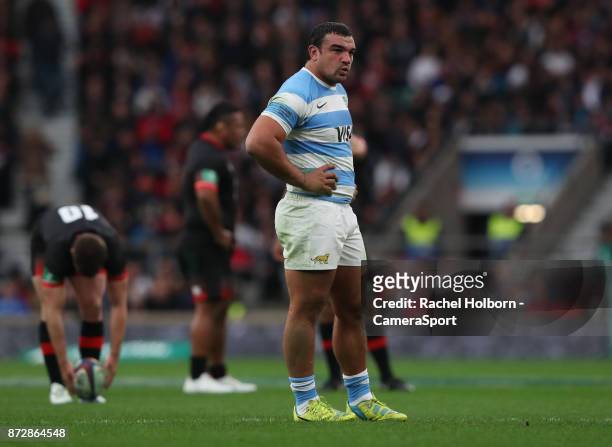 Argentina's Agustin Creevy during the Old Mutual Wealth Series match between England and Argentina at Twickenham Stadium on November 11, 2017 in...