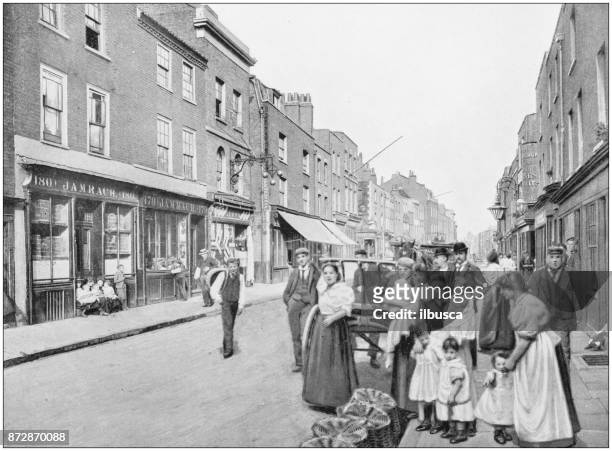倫敦古董照片: 聖喬治街 - 19th century 幅插畫檔、美工圖案、卡通及圖標