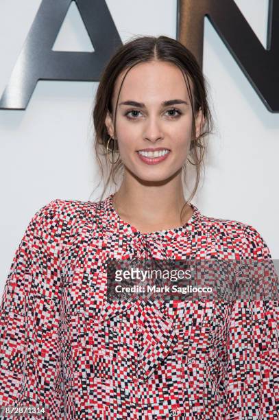 Sofie Auster, wearing CHANEL, attends the CHANEL celebration of the launch of The Coco Club at The Wing Soho on November 10, 2017 in New York City.