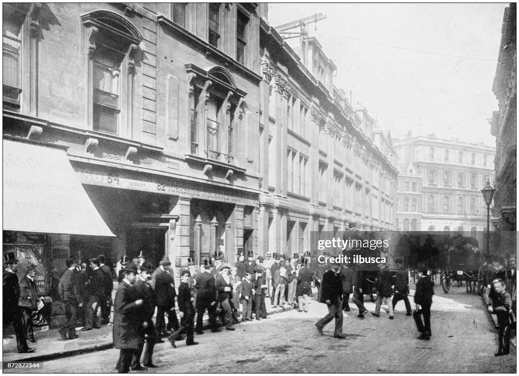 Antique photograph of London: Old Broad Street