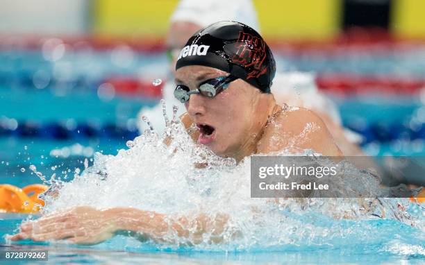 Katinka Hosszu of Hungary competes in the Women's 200m Individual Medley final on day two of the FINA swimming world cup 2017 at Water Cube on...