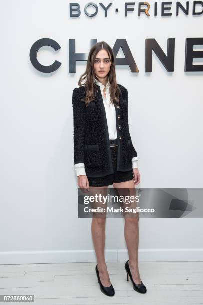 Amanda Googe attends the CHANEL celebration of the launch of The Coco Club at The Wing Soho on November 10, 2017 in New York City.