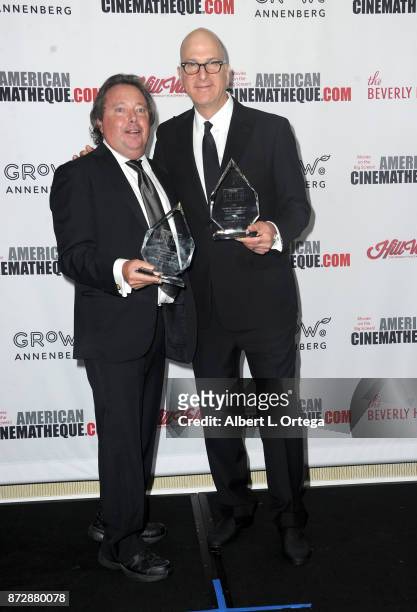 Sid Grauman Award recipients Greg Foster and Richard Gelfond at the 31st Annual American Cinematheque Awards Gala - Photo Op held at The Beverly...