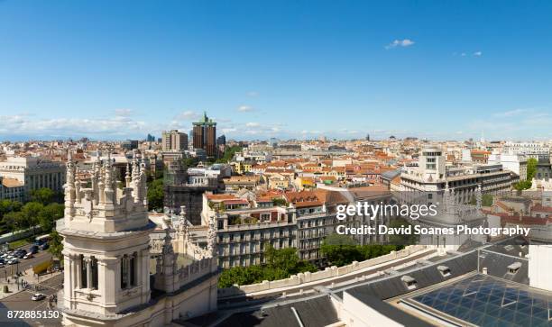 a view over the skyline of madrid, spain - spanish cities - madrid ストックフォトと画像