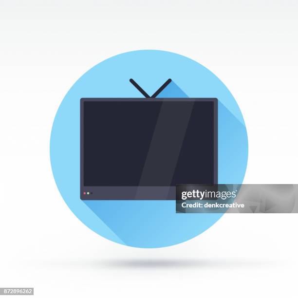 stockillustraties, clipart, cartoons en iconen met pictogram van de televisie - tuner