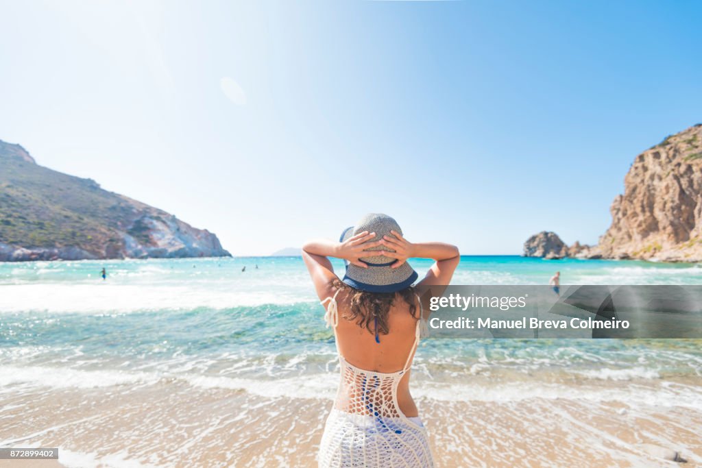 Beautiful woman on the beach