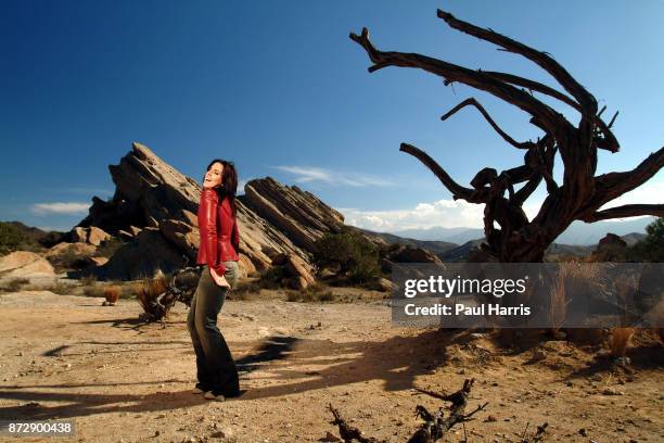 Mel C former Spice girl makes a music video for her new Virgin Records CD release December 2, 2002 in Vasquez Rocks, Agua Dulce, California