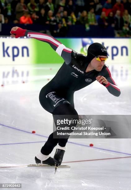 Vincent de Haitre of Canada during the men 1500m Division A race on Day Two during the ISU World Cup Speed Skating at the Thialf on November 11, 2017...