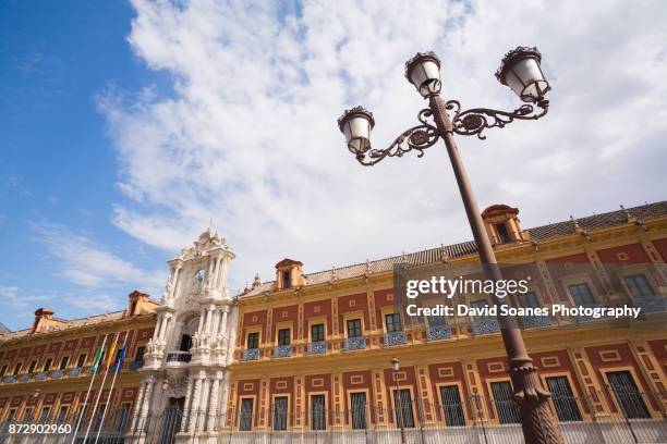 the archivo general de indias, housed in the ancient merchants' exchange of seville, spain - plaza de la encarnación stock pictures, royalty-free photos & images