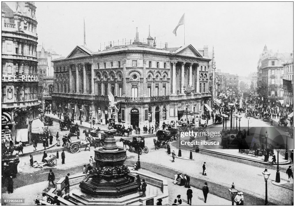 Antique photograph of London: Piccadilly Circus