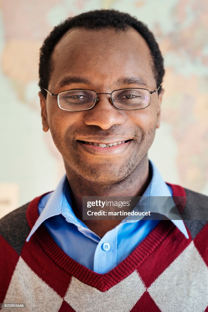 Portrait of african-american man in his thirties.