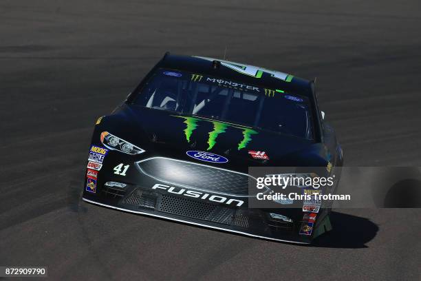 Kurt Busch, driver of the Monster Energy/Haas Automation Ford, practices for the Monster Energy NASCAR Cup Series Can-Am 500 at Phoenix International...