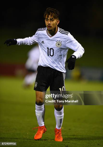 Amid Khan Agha of Germany during the International Match between Germany U17 and Portugal U17 at St Georges Park on November 11, 2017 in...