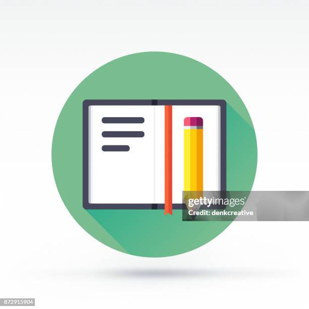 notebook icon - open folder icon stock illustrations