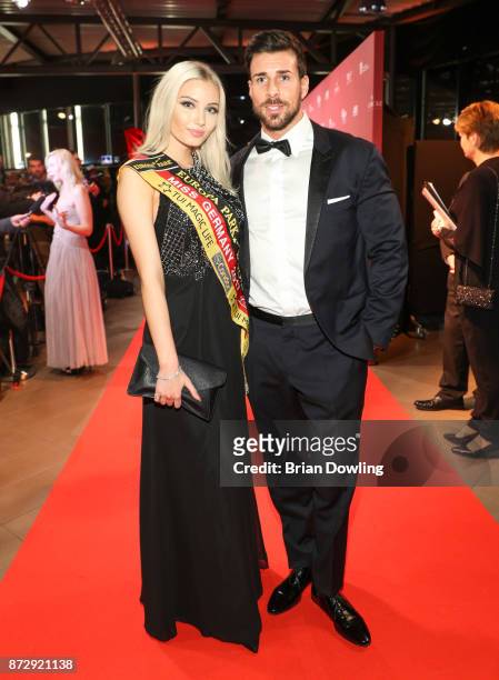Miss Germany 2017 Soraya Kohlmann and Leonard Freier attend the TULIP Gala 2017 at Metropolis-Halle on November 11, 2017 in Potsdam, Germany.