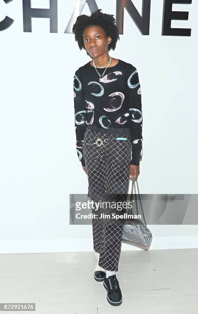 Kabrina Adams attends the launch of The Coco Club celebrated by CHANEL at The Wing Soho on November 10, 2017 in New York City.