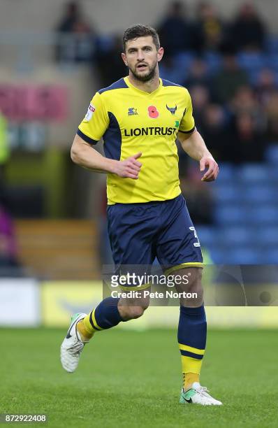 John Mousinho of Oxford United in action during the Sky Bet League One match between Oxford United and Northampton Town at Kassam Stadium on November...