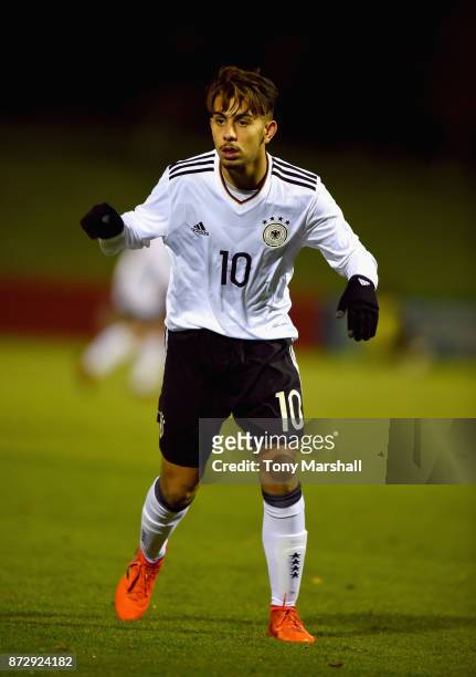 Amid Khan Agha of Germany during the International Match between Germany U17 and Portugal U17 at St Georges Park on November 11, 2017 in...
