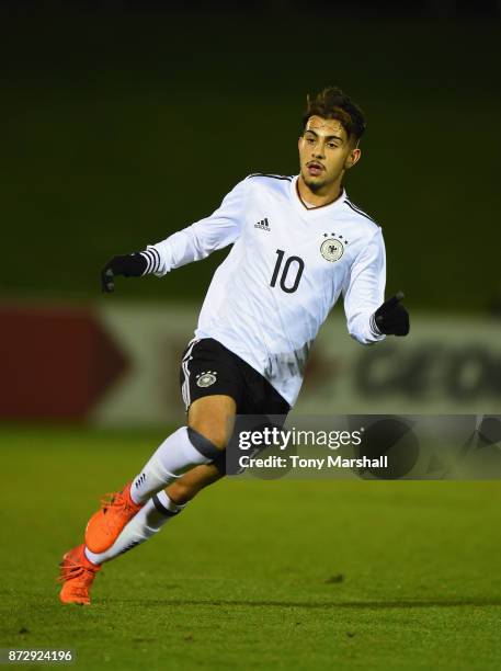 Amid Khan Agha of Germany during the International Match between Germany U17 and Portugal U17 at St Georges Park on November 11, 2017 in...