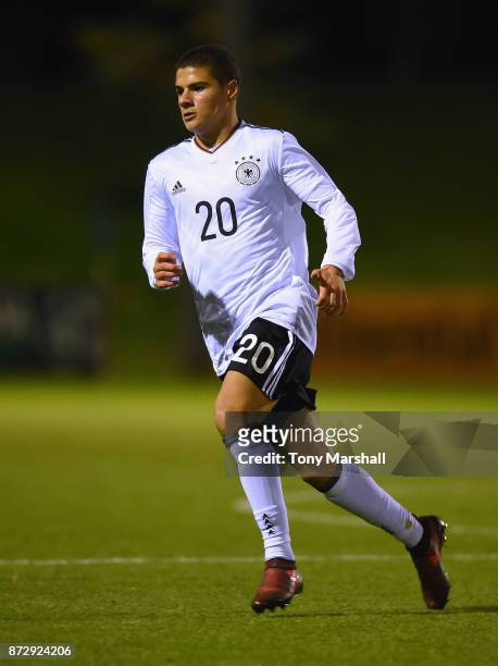 Can Bozdogan of Germany during the International Match between Germany U17 and Portugal U17 at St Georges Park on November 11, 2017 in...