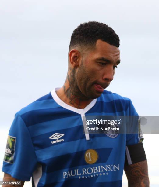 Jermaine Pennant of Billericay Town during FA Trophy 2nd Qualifying match between Billericay Town against Bury Town at New Lodge Ground, Billericay...