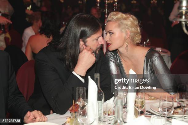 Christian Moestl and Franziska Knuppe attend the TULIP Gala 2017 at Metropolis-Halle on November 11, 2017 in Potsdam, Germany.