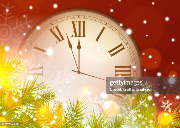 christmas background - sun flare trees stock illustrations