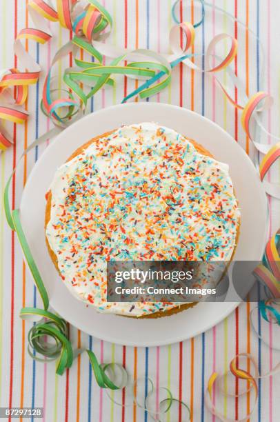 birthday cake - hundreds and thousands stock pictures, royalty-free photos & images