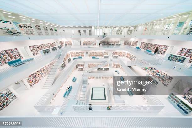 stadtbibliothek stuttgart city library germany - from the archives space age style stock pictures, royalty-free photos & images