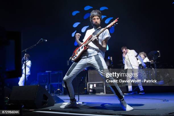 Sergio Pizzorno from Kasabian performs at Le Zenith on November 11, 2017 in Paris, France.