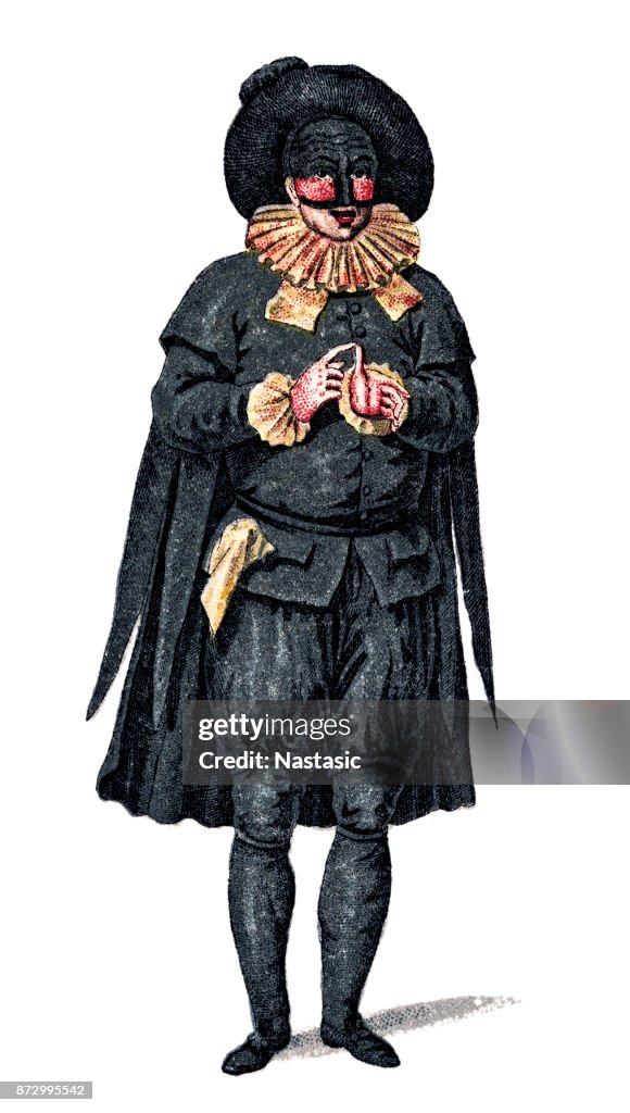 Il Dottore "the Doctor" ,Dottor Balanzone or simply Balanzone is a commedia dell'arte stock character