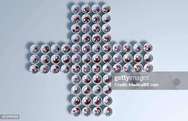 'pill cross' - international red cross and red crescent movement stock illustrations stock illustrations
