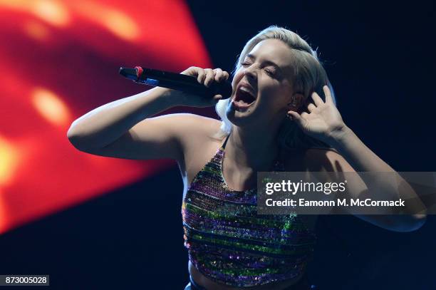 Anne-Marie performs during Free Radio Live held at Genting Arena on November 11, 2017 in Birmingham, England.