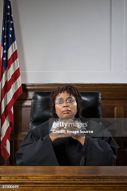 portrait of a judge - judge bench stock pictures, royalty-free photos & images