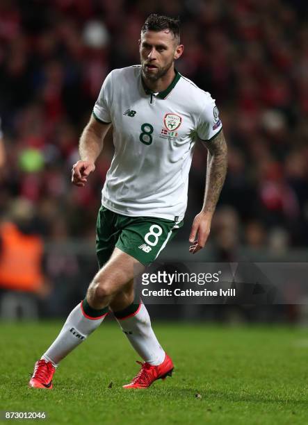 Daryl Murphy of Republic of Ireland during the FIFA 2018 World Cup Qualifier Play-Off: First Leg between Denmark and Republic of Ireland at Telia...