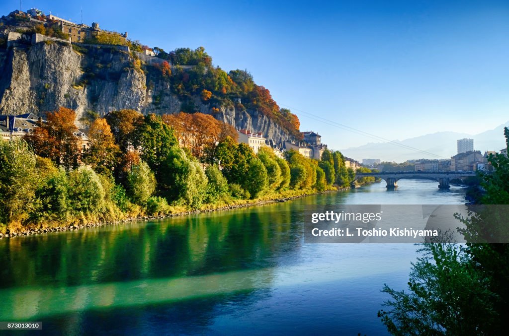 Fall colors in Grenoble, France.