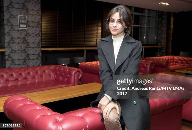 Camila Cabello poses ahead of the MTV EMAs 2017 at The SSE Arena, Wembley on November 11, 2017 in London, England. The MTV EMAs 2017 is on November...