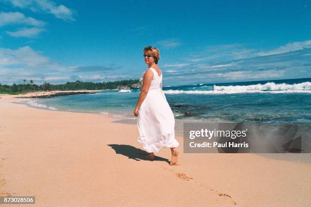 Samantha Geimer, the woman who was sexually assaulted by director Roman Polanski at age 13 photographed on March 10, 1997 in Kilauea, Kauai, Hawaii