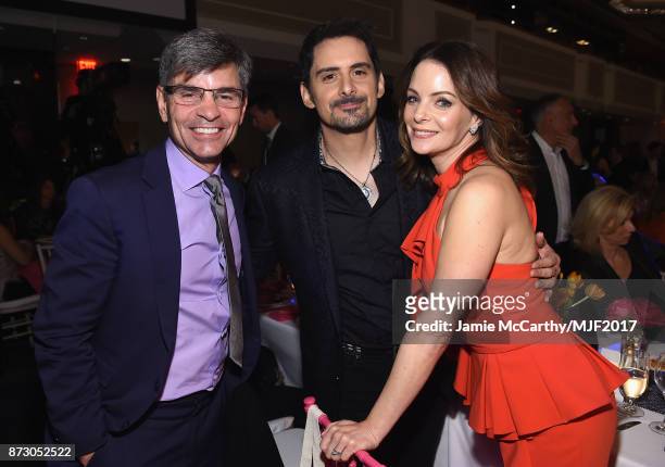George Stephanopoulos, Brad Paisley and Kimberly Williams Paisley on the red carpet of A Funny Thing Happened On The Way To Cure Parkinson's...