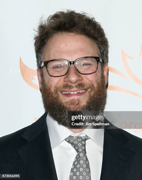 Actor Seth Rogen attends the 2017 A Funny Thing Happened on the Way to Cure Parkinson's event at the Hilton New York on November 11, 2017 in New York...