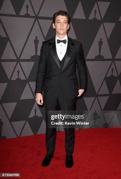 Miles Teller attends the Academy of Motion Picture Arts and Sciences' 9th Annual Governors Awards at The Ray Dolby Ballroom at Hollywood & Highland...