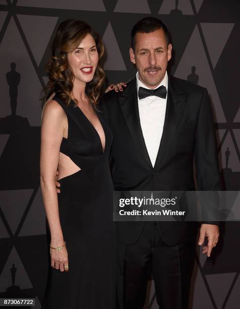 Jackie Sandler and Adam Sandler attend the Academy of Motion Picture Arts and Sciences' 9th Annual Governors Awards at The Ray Dolby Ballroom at...