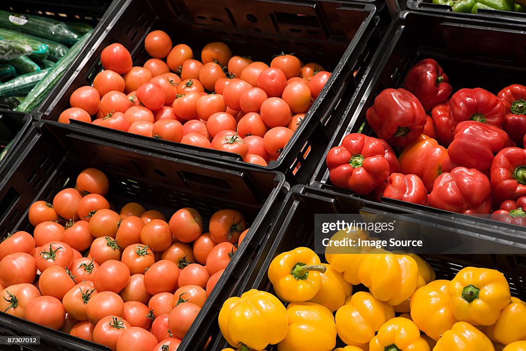 Tomatoes and peppers