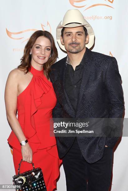 Actress Kimberly Williams-Paisley and singer/songwriter Brad Paisley attend the 2017 A Funny Thing Happened on the Way to Cure Parkinson's event at...