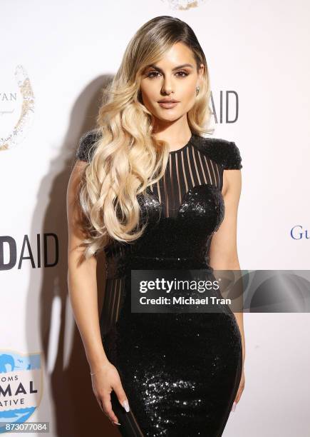 Pia Toscano arrives at the WildAid event held at the Beverly Wilshire Four Seasons Hotel on November 11, 2017 in Beverly Hills, California.