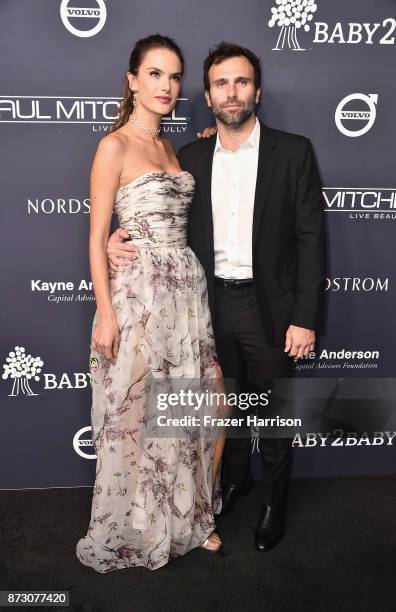 Alessandra Ambrosio and Jamie Mazur attend the 2017 Baby2Baby Gala at 3LABS on November 11, 2017 in Culver City, California.