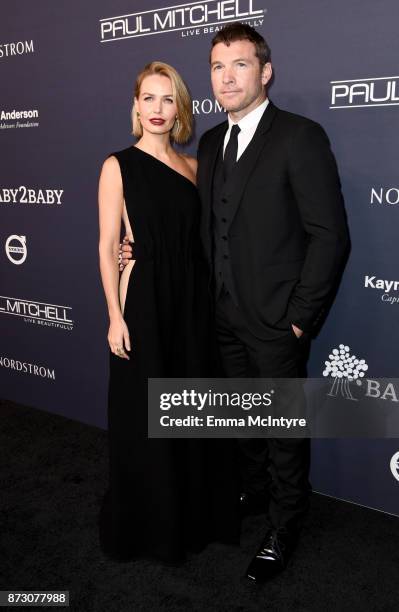 Lara Bingle and Sam Worthington attend The 2017 Baby2Baby Gala presented by Paul Mitchell on November 11, 2017 in Los Angeles, California.