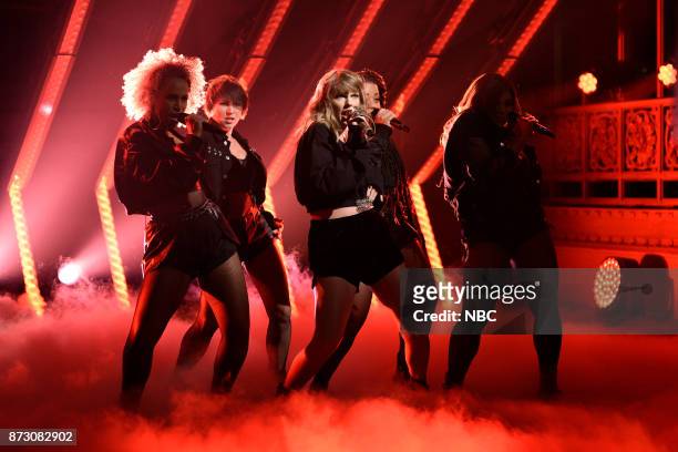 Episode 1730 -- Pictured: Musical Guest Taylor Swift performs "Ready For It" in Studio 8H on Saturday, November 11, 2017 --